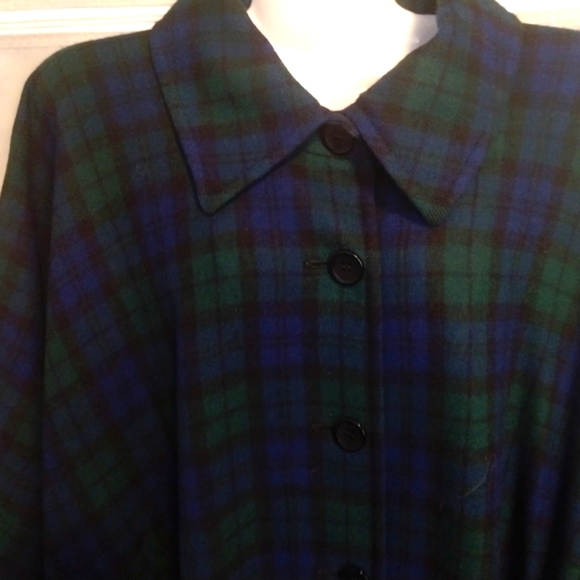 Pristine Pendleton 🔷Tartan Jacket/Cape 100% Virgin Wool - Picture 4 of 15